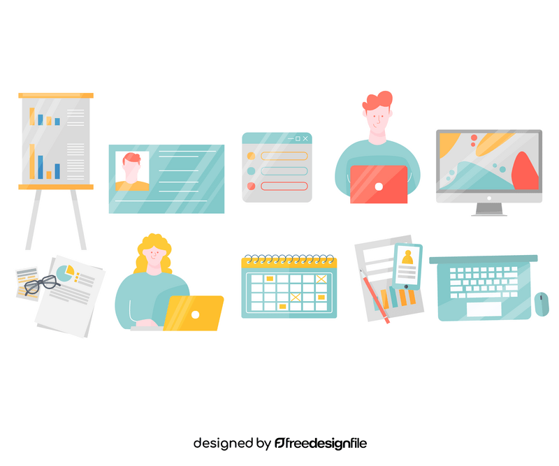 Office icons vector