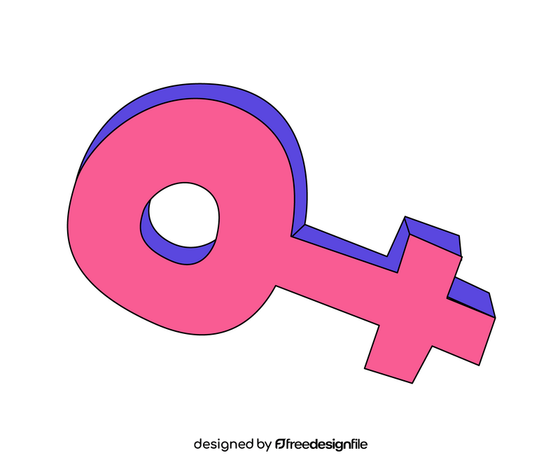 Female gender symbol illustration clipart