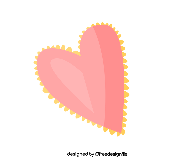 Pink heart clipart