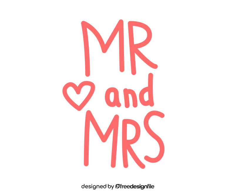 Mr and Mrs clipart
