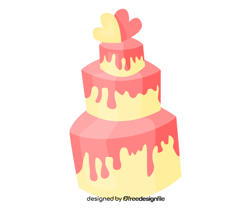 Wedding cake illustration clipart