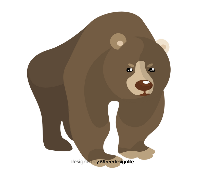 Brown bear illustration clipart