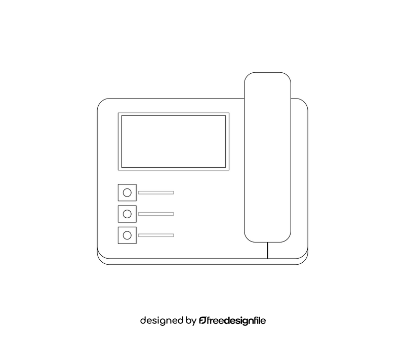 Intercom system free black and white clipart