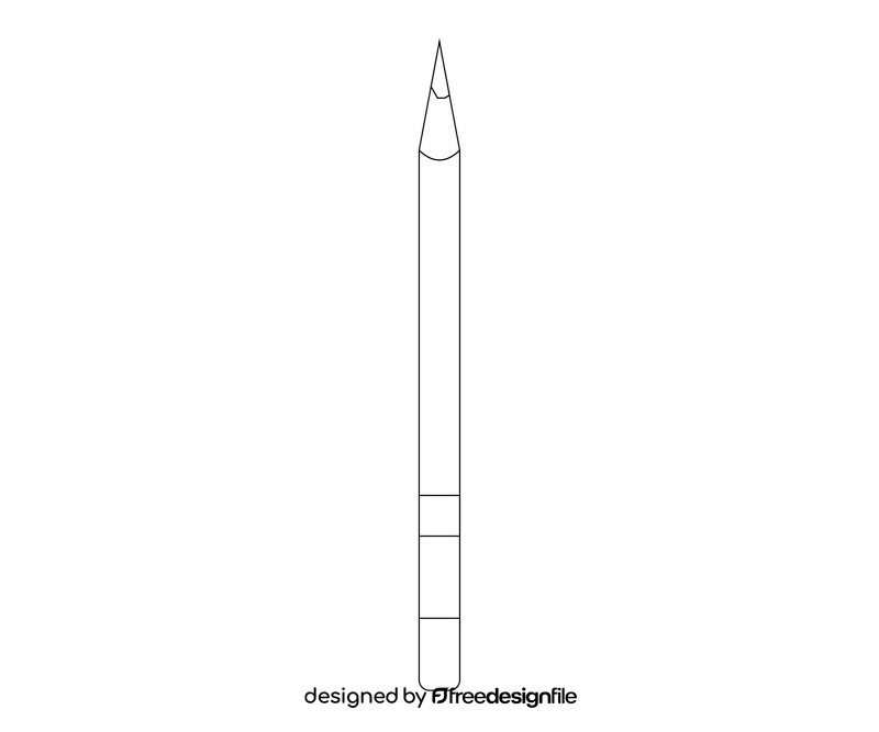 Pencil black and white clipart