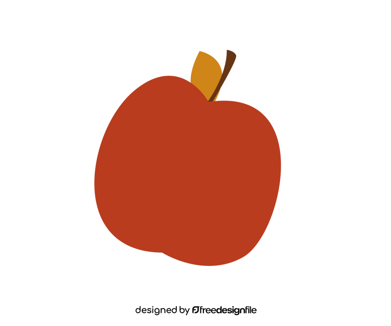 Red apple drawing clipart