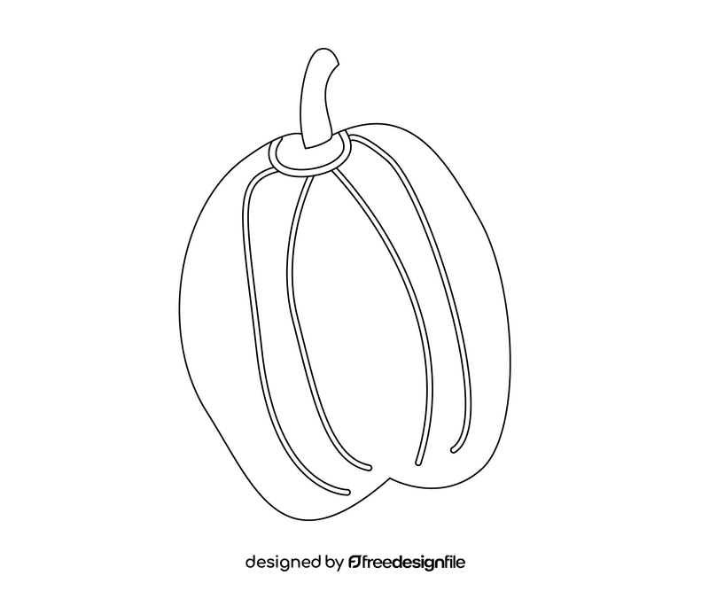 Pumpkin drawing black and white clipart