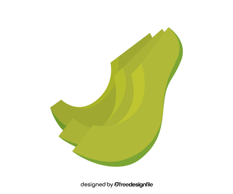 Avocado slices clipart