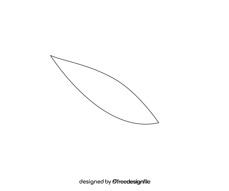Avocado slice black and white clipart