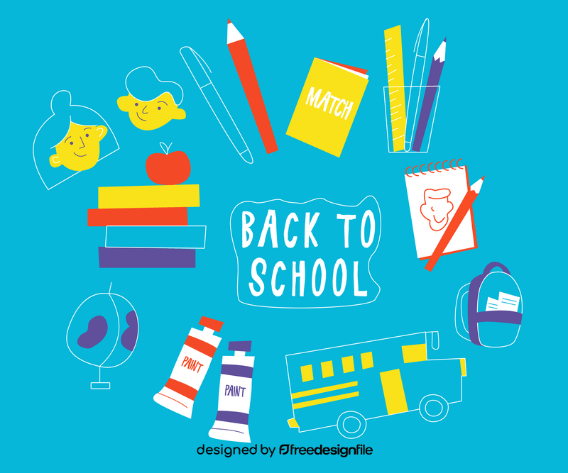 Back to school free vector