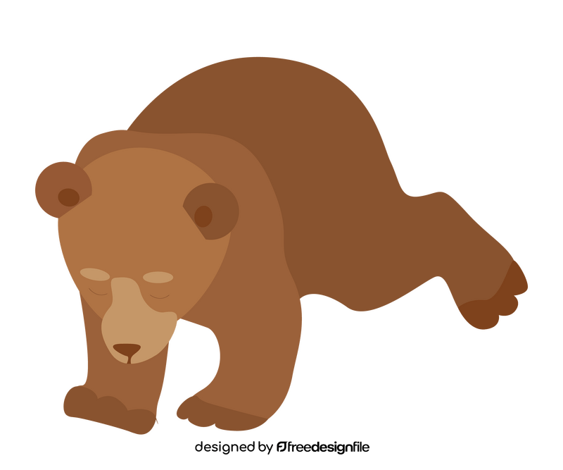Leaping bear free clipart