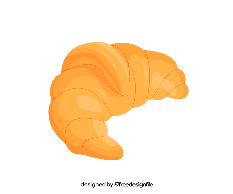 French croissant for breakfast clipart