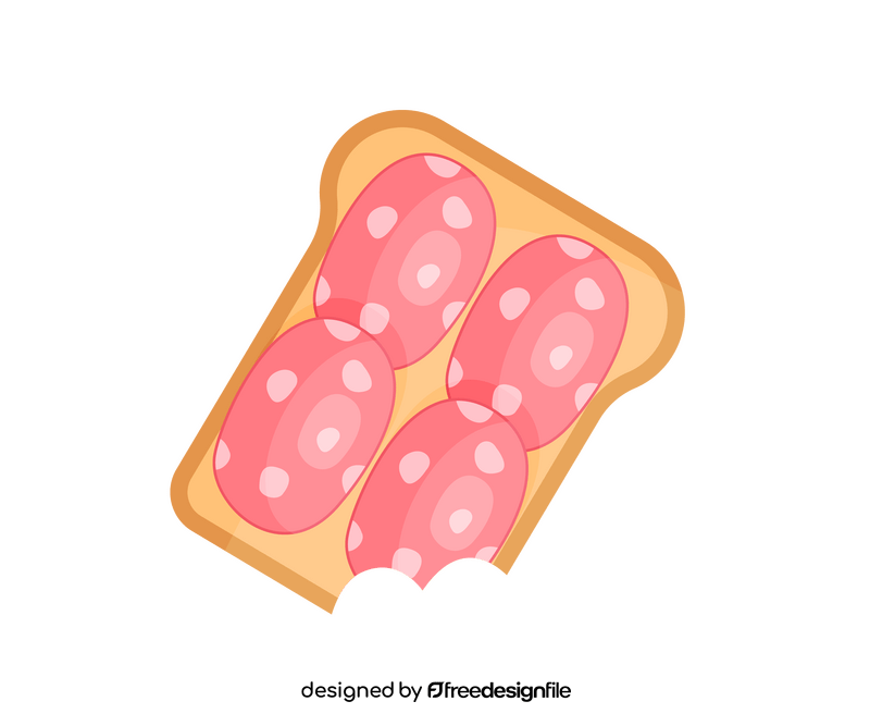 Cartoon sandwich for breakfast clipart