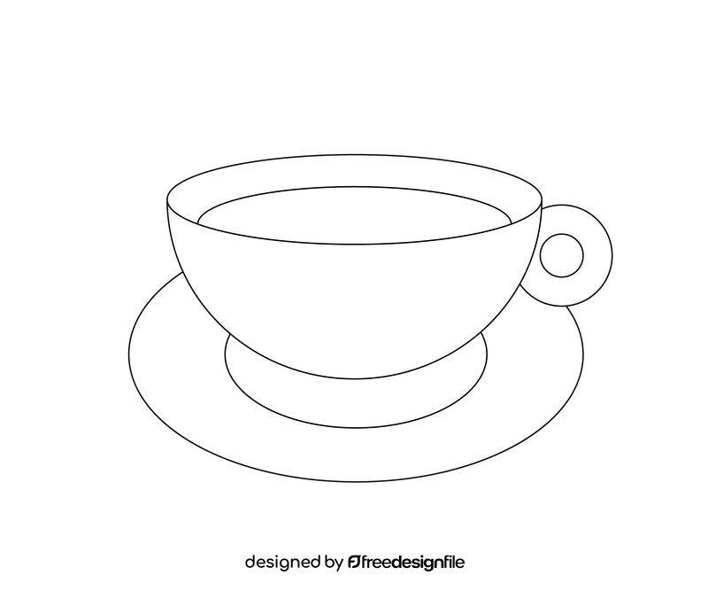 Cup of coffee free black and white clipart