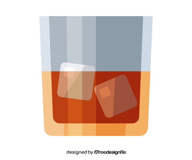 Whiskey alcoholic cocktail clipart