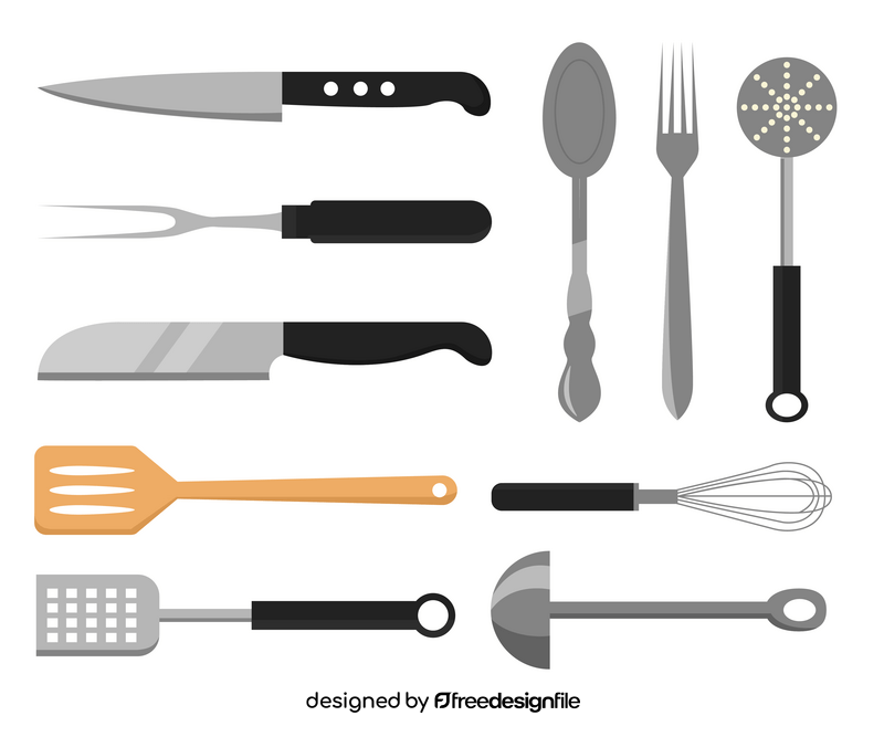 Set of cutlery vector