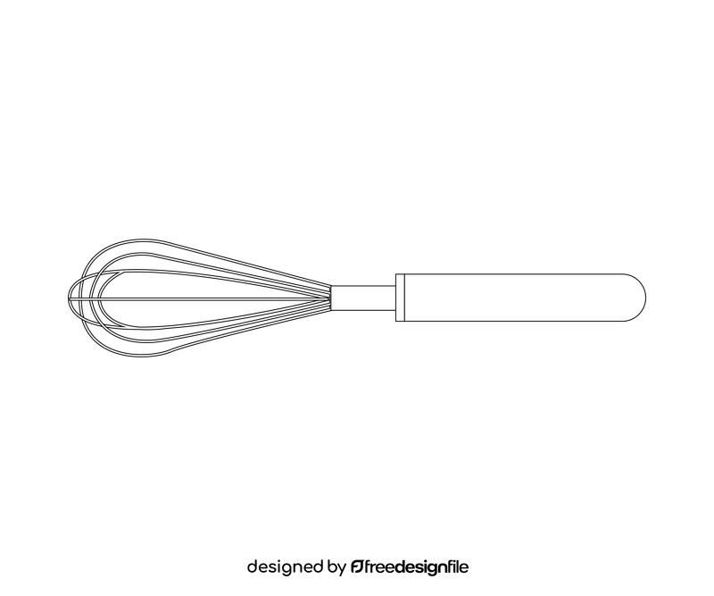 Free whisk black and white clipart