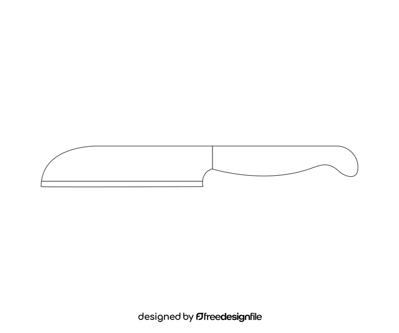 Knife drawing black and white clipart