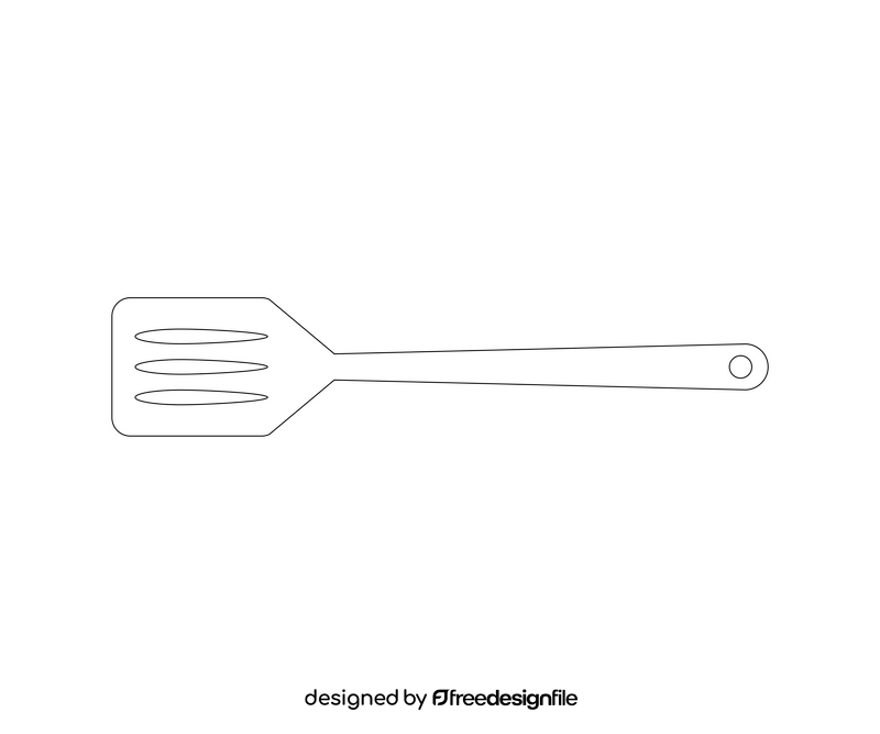Free baking spatula black and white clipart