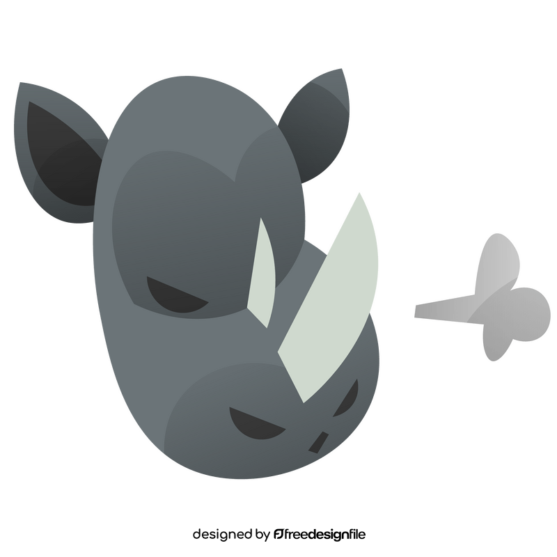 Rhino angry clipart