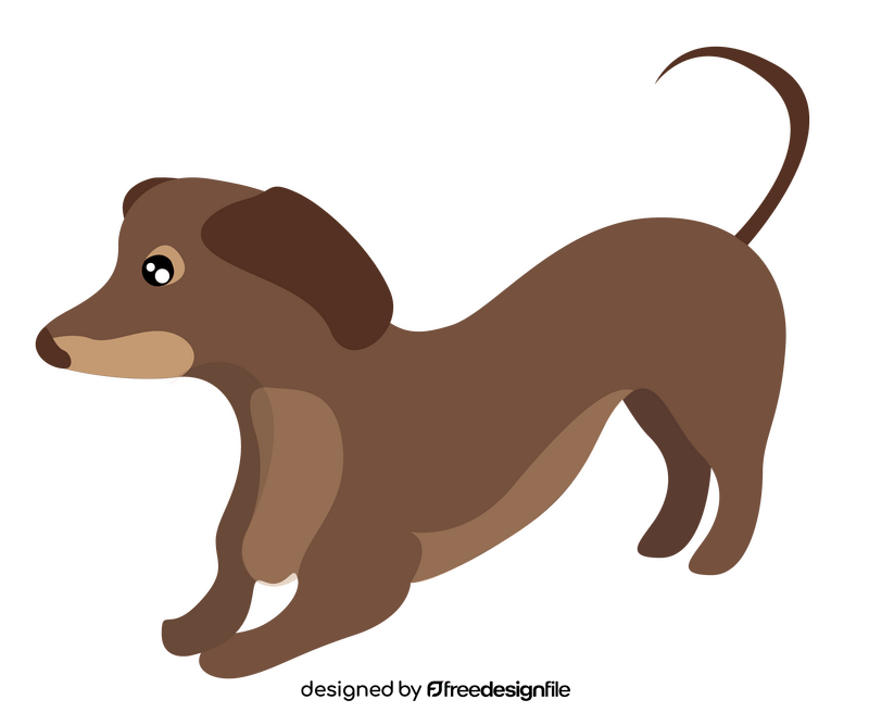 Cute dachshund dog clipart