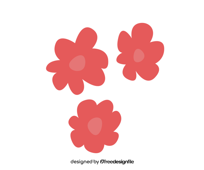 Red flower clipart