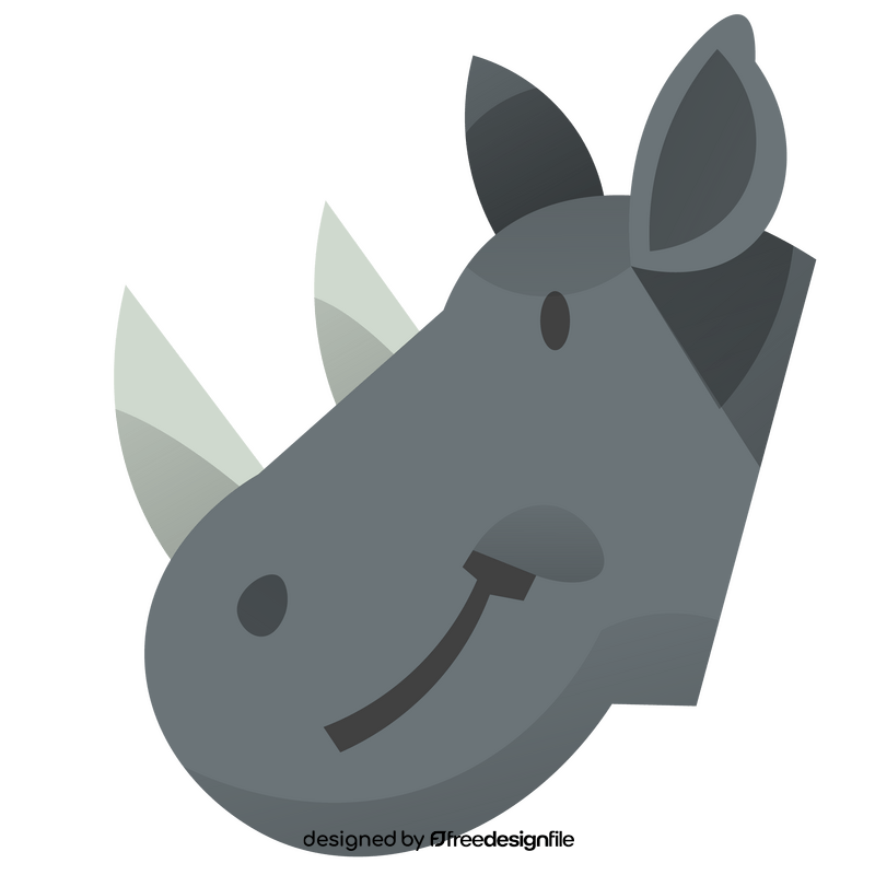 Rhino profile clipart