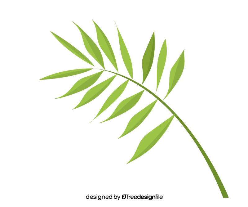 Tree branch with green leaves clipart