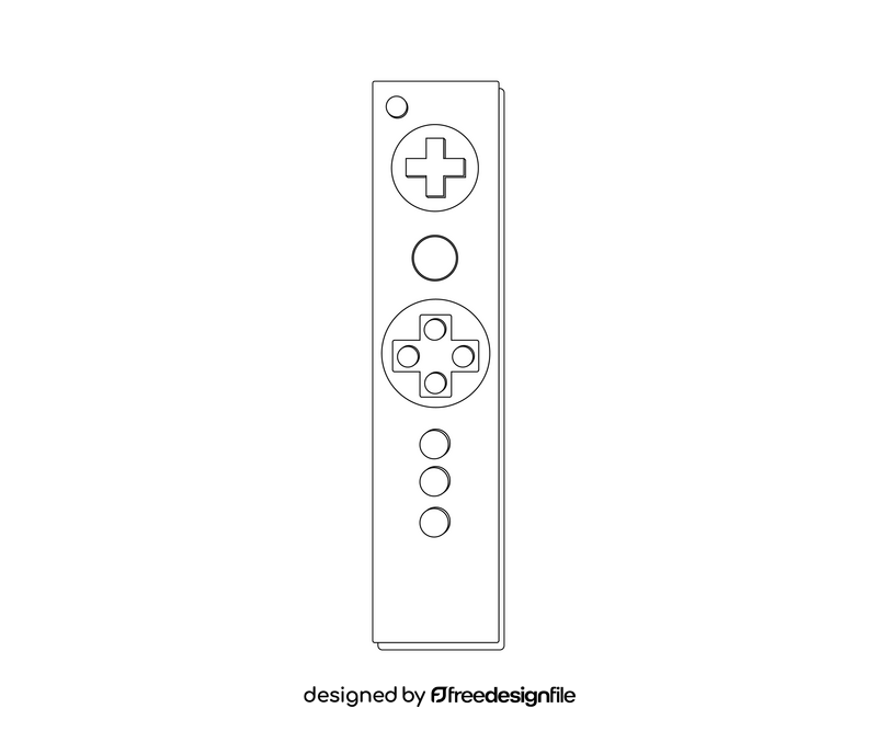 Video game controller free black and white clipart