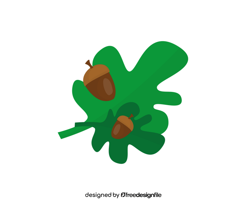Cartoon chestnut leaves clipart