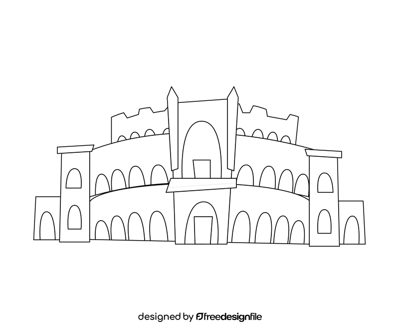 Free church black and white clipart