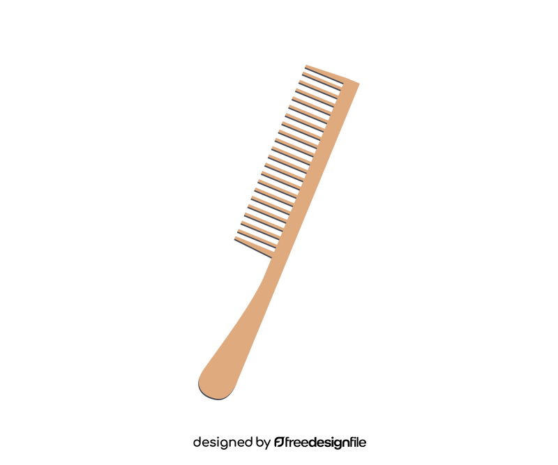 Cartoon hair comb clipart vector free download