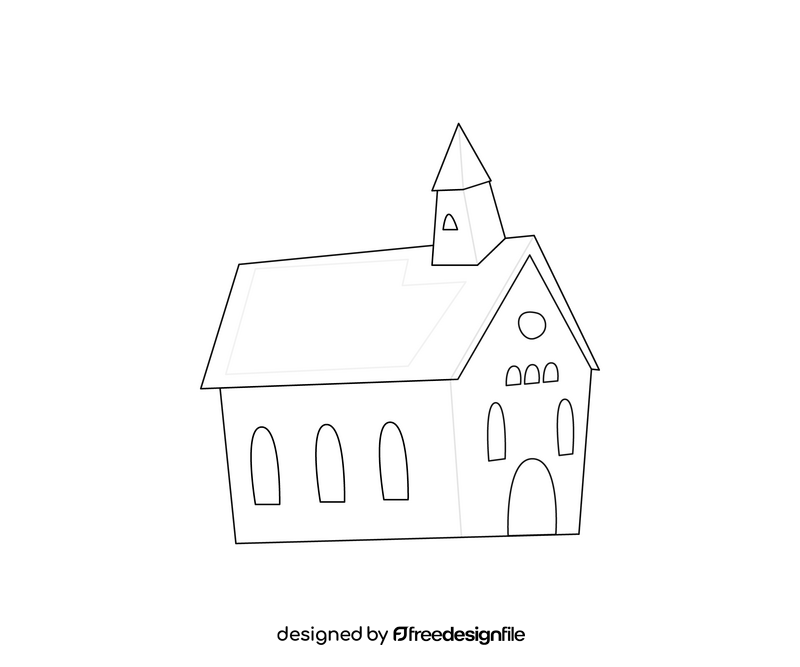 Free house black and white clipart