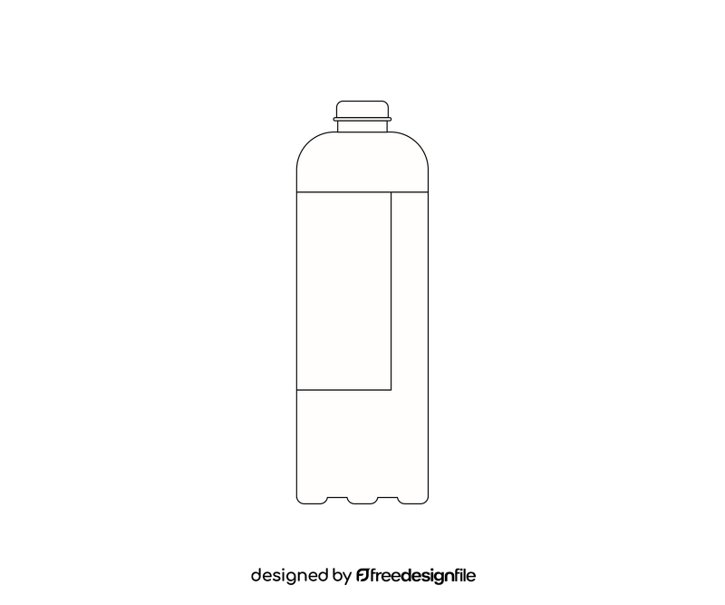 Sports water bottle black and white clipart