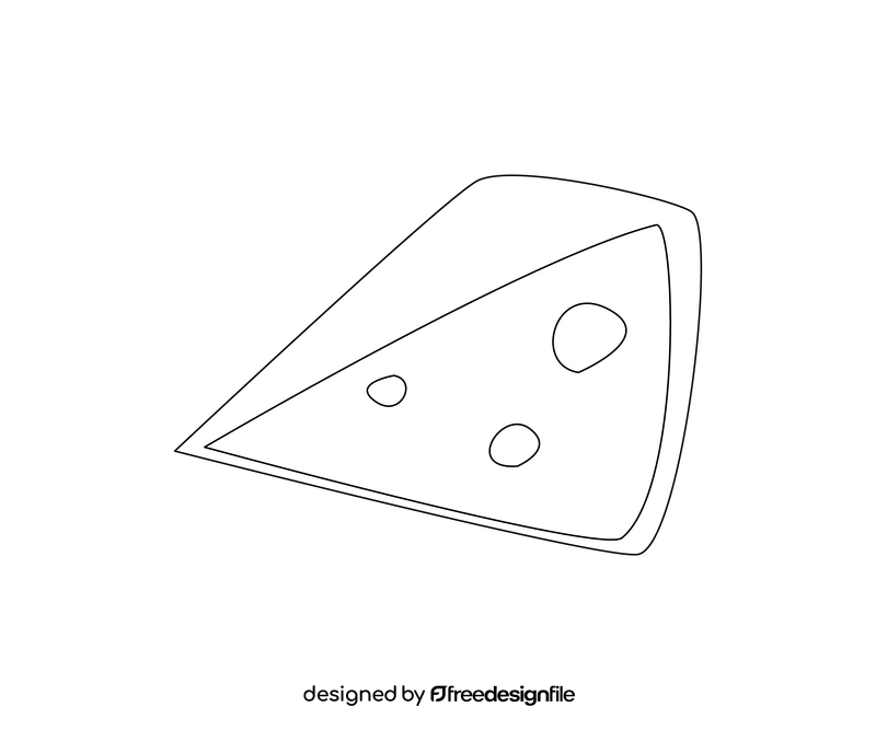 Free cheese black and white clipart
