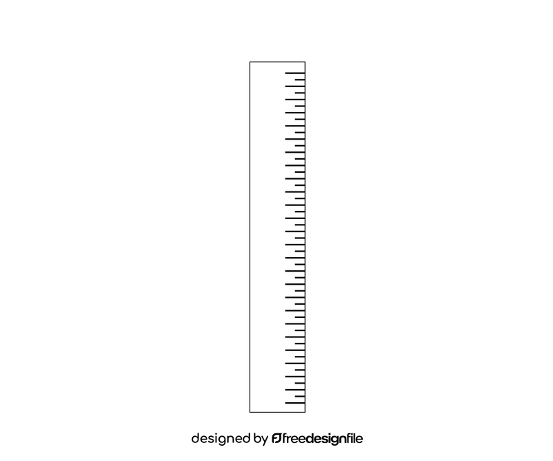 Ruler black and white clipart