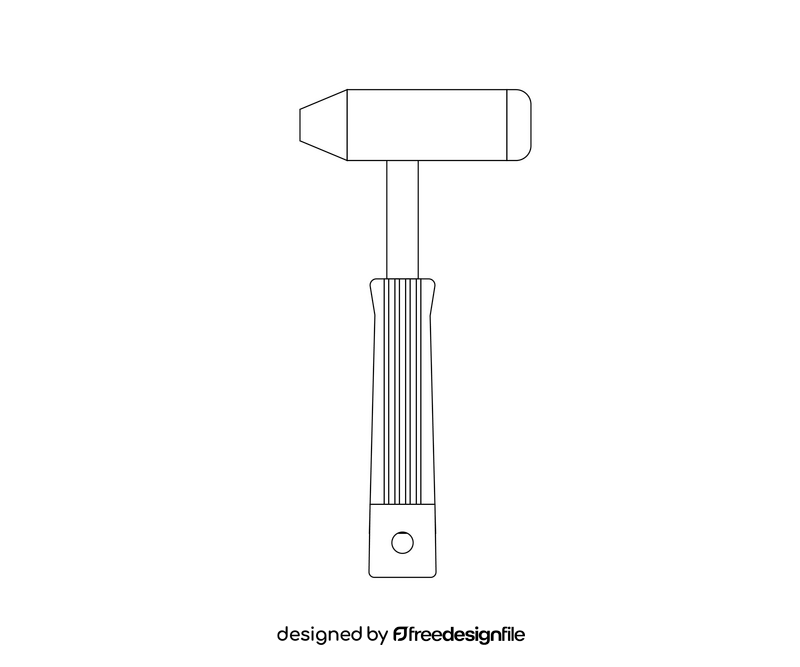 Hammer drawing black and white clipart