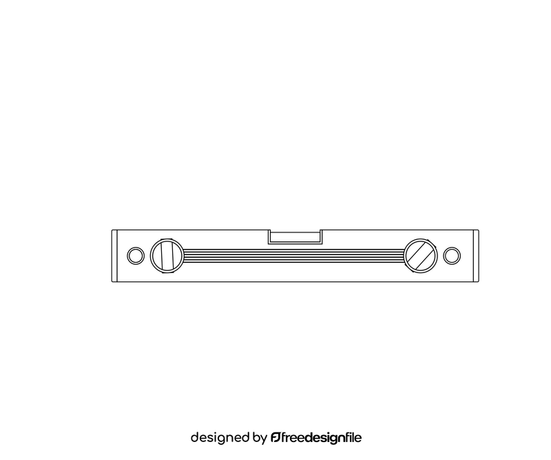 Spirit level tool black and white clipart