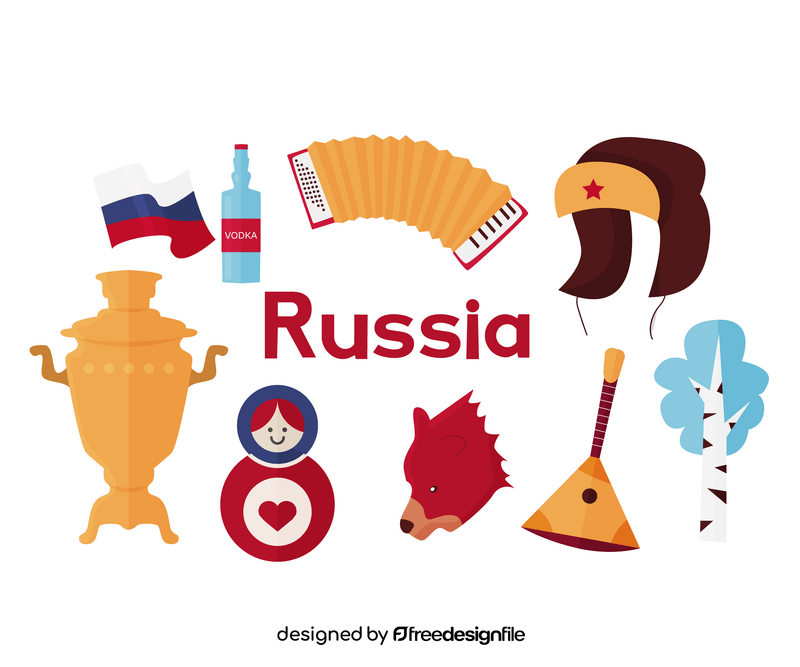 Russian culture symbols vector