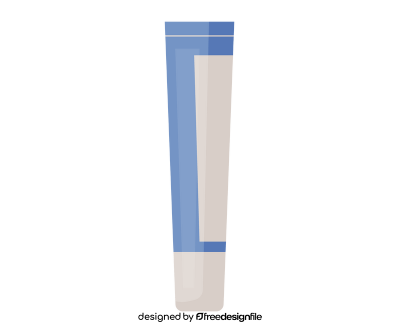 Skincare cosmetic cream tube clipart