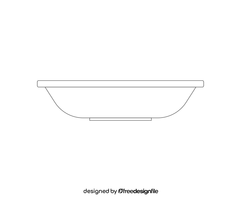 Free bowl black and white clipart