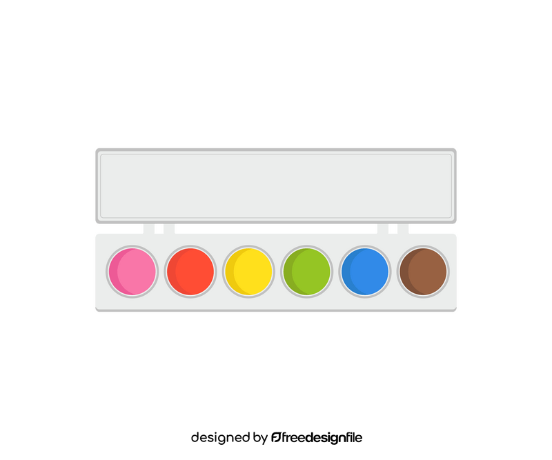 Watercolor palette drawing clipart