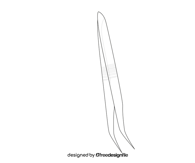 Forceps black and white clipart