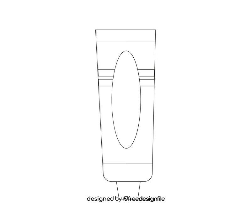 Toothpaste free black and white clipart