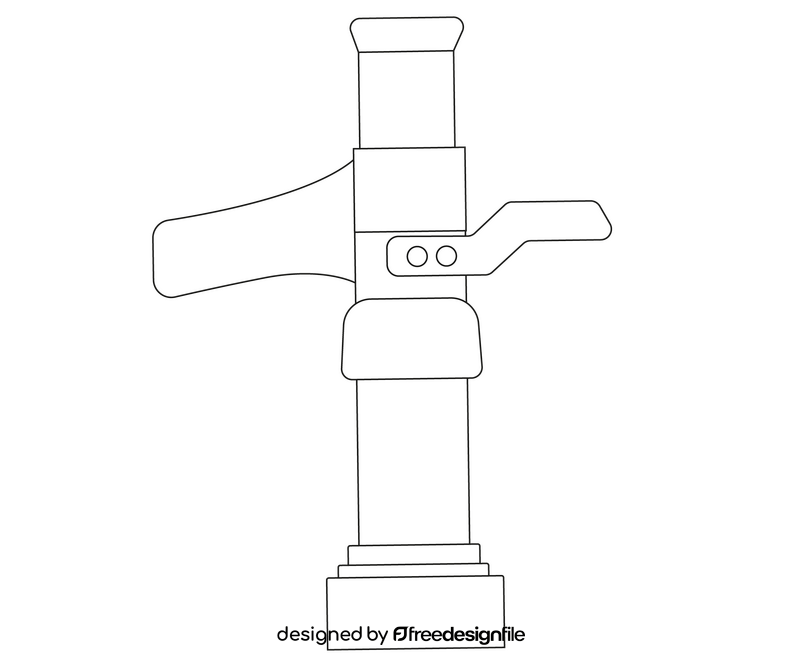 Fire hydrant black and white clipart