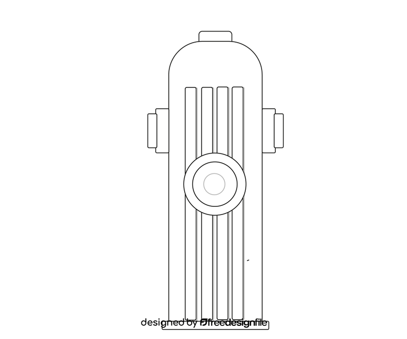 Cartoon fire hydrant black and white clipart