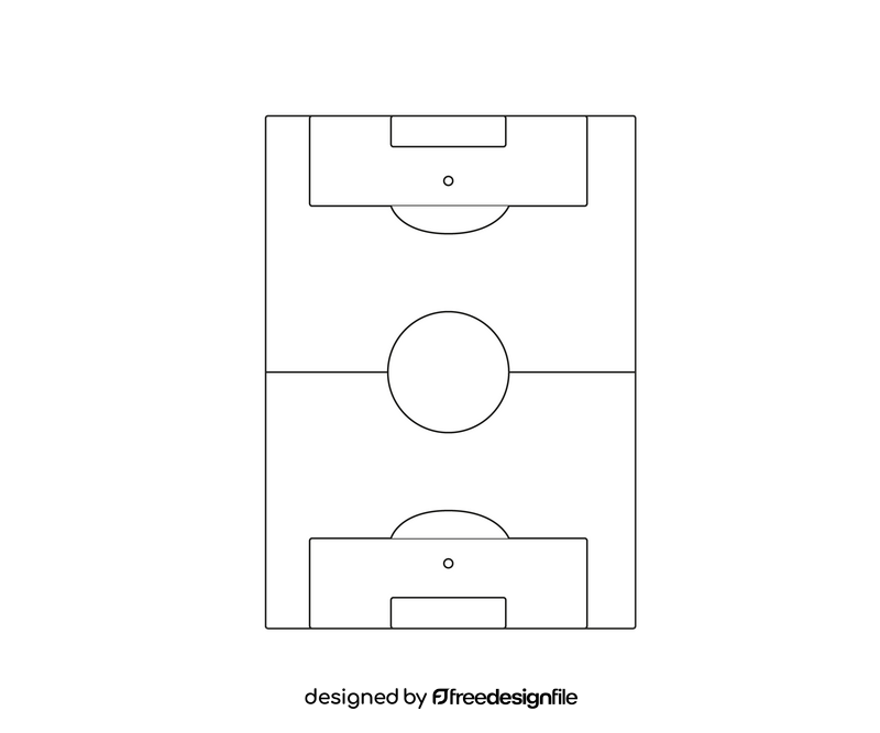 Football field free black and white clipart