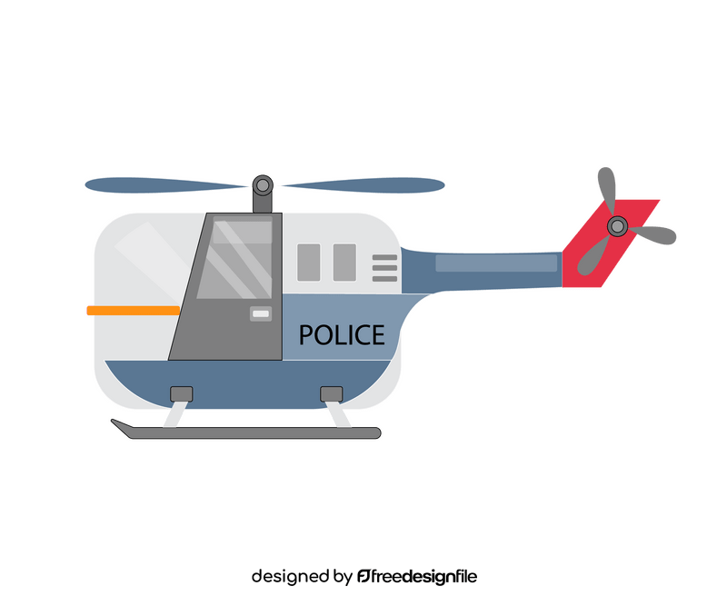 Cartoon police helicopter clipart