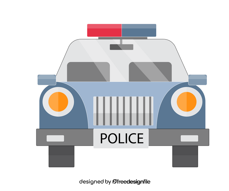 Cartoon police car clipart