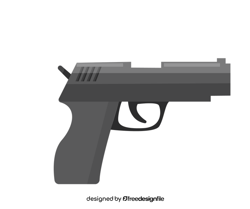 Cartoon pistol handgun clipart