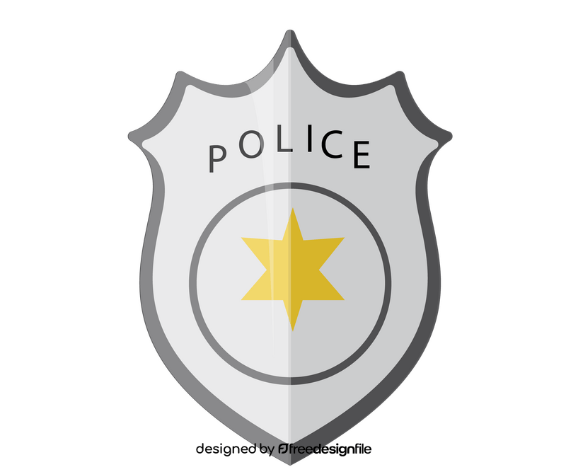 Cartoon police badge clipart